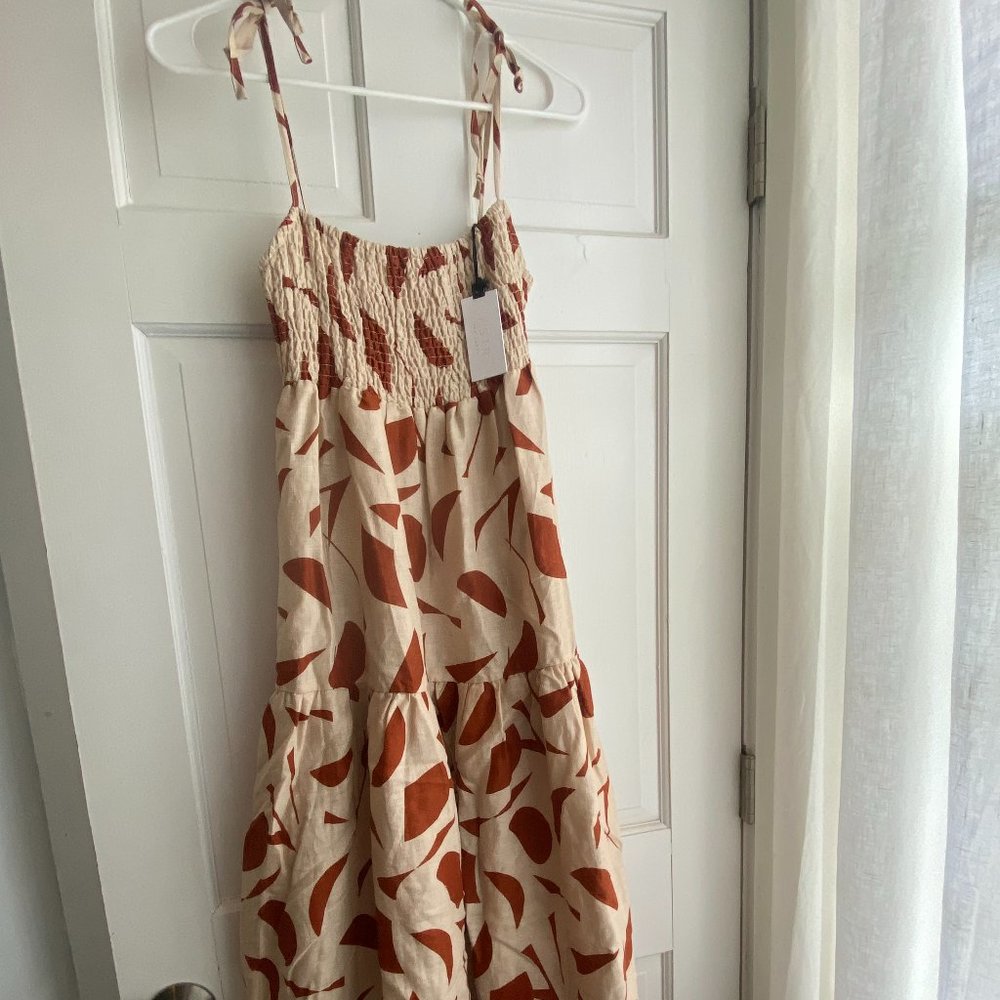 ASTR The Label Printed Midi Dress Small